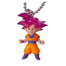 01-85059 Dragon Ball Z UDM Ultimate Deformed Mascot The Best 04 Keychain Figure Mascot - Super Saiyan God Goku