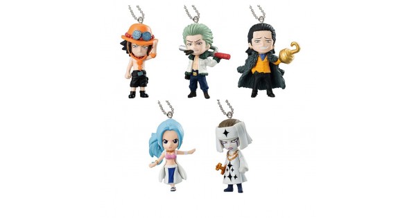 01-87218 One Piece Swing One Piece Kings 02 Mini figure Mascot Keychain  200y - Set of 5