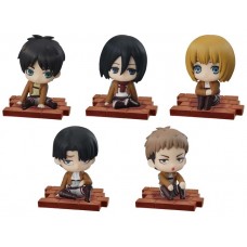 01-94104 Bandai - Attack on Titan - Suwarasetai Sitting Mini Figure Collection - Set of 5