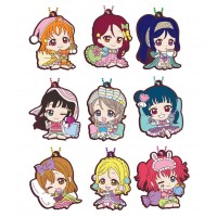 01-26913 School Idol Project Love Live! Sunshine!! Capsule Rubber Mascot 10 300y - Set of 9