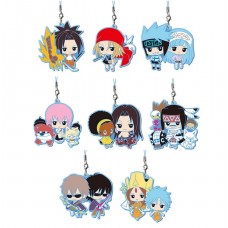 01-37757 Shaman King Capsule Rubber Mascot Strap Part 3 300y - Set of 8