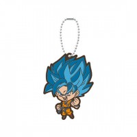 01-50179  Dragon Ball Chosenshi Super Warrior Capsule Rubber Mascot Vol. 6 300y - Super Saiyan God Super Saiyan SSGSS Goku