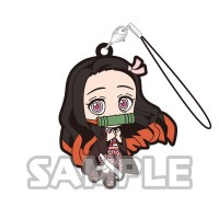 01-16028 Demon Slayer: Kimetsu no Yaiba Capsule Rubber Mascot Strap 300y - Nezuko Kamado