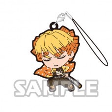 01-16028 Demon Slayer: Kimetsu no Yaiba Capsule Rubber Mascot Strap 300y - Zenitsu Agatsuma