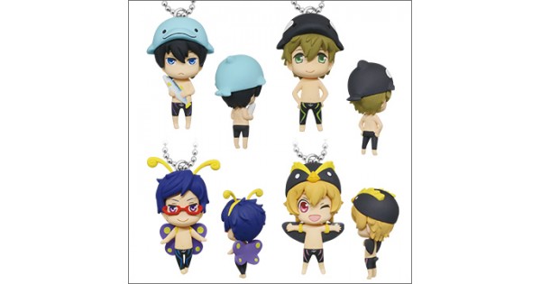 01-82860 Free! Eternal Summer Iwatobi Swim Club Kigurumi (Costumed) Mascot  Keychain 300y - Set of 4