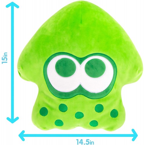 Club Mocchi Mocchi Splatoon 2 Mega Neon Green Squid Plush Stuffed Toy