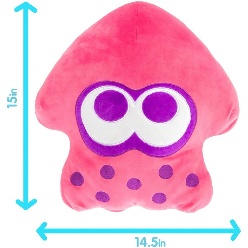 Club Mocchi Mocchi Splatoon 2 Mega Neon Pink Squid Plush Stuffed Toy