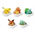 02-02833 Pokemon Tea Cup Time Mascot Mini Figure Collection 300y  - Set of 5