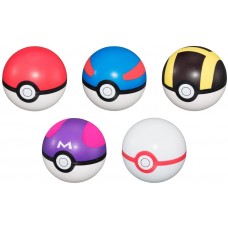 02-12981 Pokemon Soft Foam Squeeze  Pokeball 200y - Set of 5