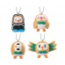 02-18007 Pocket Monster Pokemon  Sun & Moon Satoshi no Mokuroh (Rowlet) Daisuki Figure Mascot Collection 200y - Set of 4