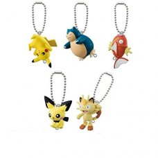 02-23493 Pocket Monster Pokemon Sun & Moon Tsumange Tsunagete (Linking) Mascot  / Keychain Vol. 4 300y - Set of 5