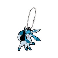 02-27129 Pokemon Sun & Moon Capsule Rubber Mascot Eevee Evolution Special version  300y - Glaceon