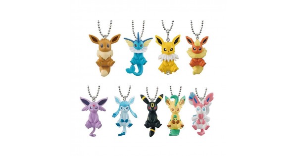 POKÉMON, Pocket Monster Eevee Pokemon mini Mascot Plush Toy key chain Badge  Reel Holder Parallel Import