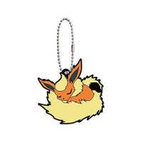 01-36243 Pokemon Sleeping Eevee Evolution Capsule Rubber Mascot Ver. 2 300y - Flareon