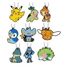 02-41765 Pokemon Sun & Moon Capsule Rubber Mascot Part 10 300y - Set of 9