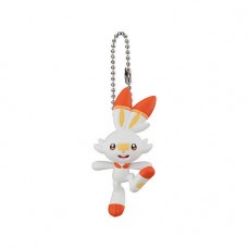 02-41769 Pokemon Sword and Shield Mini Figure Mascot Swing Key chain  300y - Scorbunny