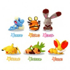 02-82781 Pocket Monster Pokemon XY Oyasumi (Goodnight) Sleeping Friends Mini Figure 200y - Set of 6