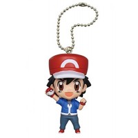 02-83879 Pokemon Pocket Monster XY&Z Deformed Figure Series Mini Trainer Mascot  Keychain / Swing 300y - Ash Ketchum