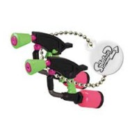 02-85660 Takara TOMY A.R.T.S Splatoon 2 Buki Mascot Mini Weapons Keychain 200y  - Splat Dualies [Neon Pink)