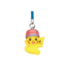 02-85694 Pokemon The Movie 20th Ver: I Choose You!  Mini Figure Mascot Strap 200y - Pikachu Alola Cap