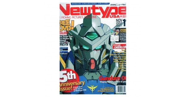 05-57372 Newtype USA The Moving Pictures Magazine Nov 2007 5th Anniversary  Issue Gundam 00