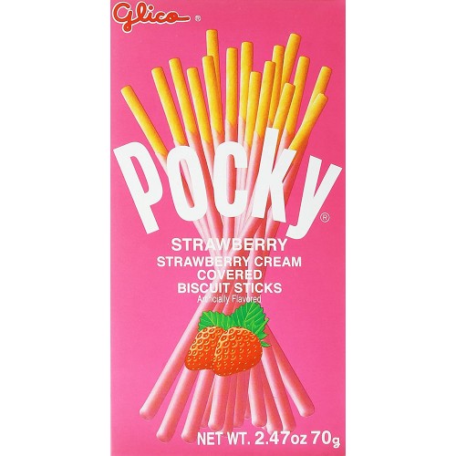 0X-15251 Glico Pocky Strawberry 2.47 Oz 70g