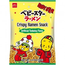 0X-70086 Baby Star Crispy Ramen Snack Tonkatsu Flavor 2.6 Oz (74 g)