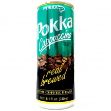 0X-74916 Pokka Cappuccino Real Brewed Coffee Drink 8.1 Fl Oz  (240 ml)