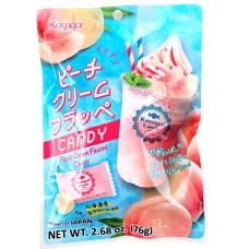 0X-03563 Kasugai Peach Cream Frappe Candy 2.68 Oz (76 g)