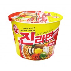 0X-57163 Ottogi Jin Ramen Spicy Big Bowl Instant Noodle 3.88 Oz 110g