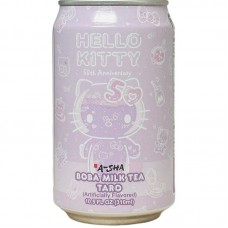 0X-00163 A-Sha Hello Kitty 50th Anniversary Boba Milk Tea - Taro 10.5 Fl OZ (310 ml)