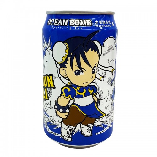 OCEAN BOMB STREET FIGHTER CHUN LI SPARKLING TEA PEACH FLAVOR 11.15 