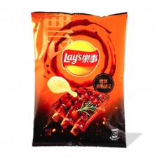 0X-02082  Lay's Gourmet Potato Chips Smoked Pork Ribs  1.20 Oz (34 g)