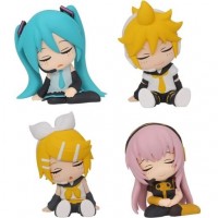 01-06644  Vocaloid Hatsune Miku Katazun Sleeping Mascot Mini Figure 400y - Set of 4