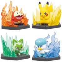 02-06722 Pokemon Diorama Collect Pardea Region 300y - Set of 4