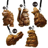 M1-20127 Bandai Godzilla Netsuke Figure Strap / Mascot 200y - Set of 5