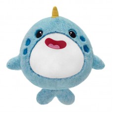 MS-70124 Cutie Beans Gumball Round Huggable Plush Narwhal 11"