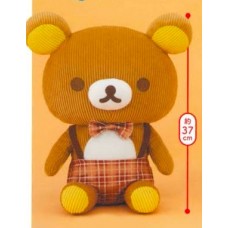 SR-12497 Rilakkuma Corduroy Checkered/Plaid Dressed Plush XL - Rilakkuma