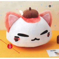 AMU-PRZ7554a Nemu Neko DX Plush Beret Version -  White / Red