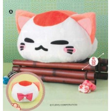 AMU-PRZ7949a Nemu Neko DX Konemuneko Shippo Ribbon Plush - White / Red