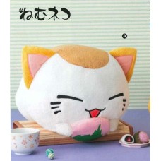 AMU-PRZ7974a Nemu Neko DX Plush Mochi Oishi Version - White / Pink Mochi