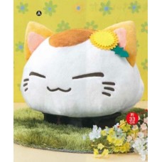 AMU-PRZ8031a Nemu Neko DX Plush Tampopo - White / Tan