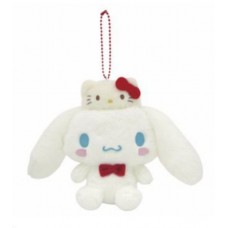 SR-15856 Sanrio Mascot with Ballchain 50th Anniversary Hello Kitty x Cinnamorol